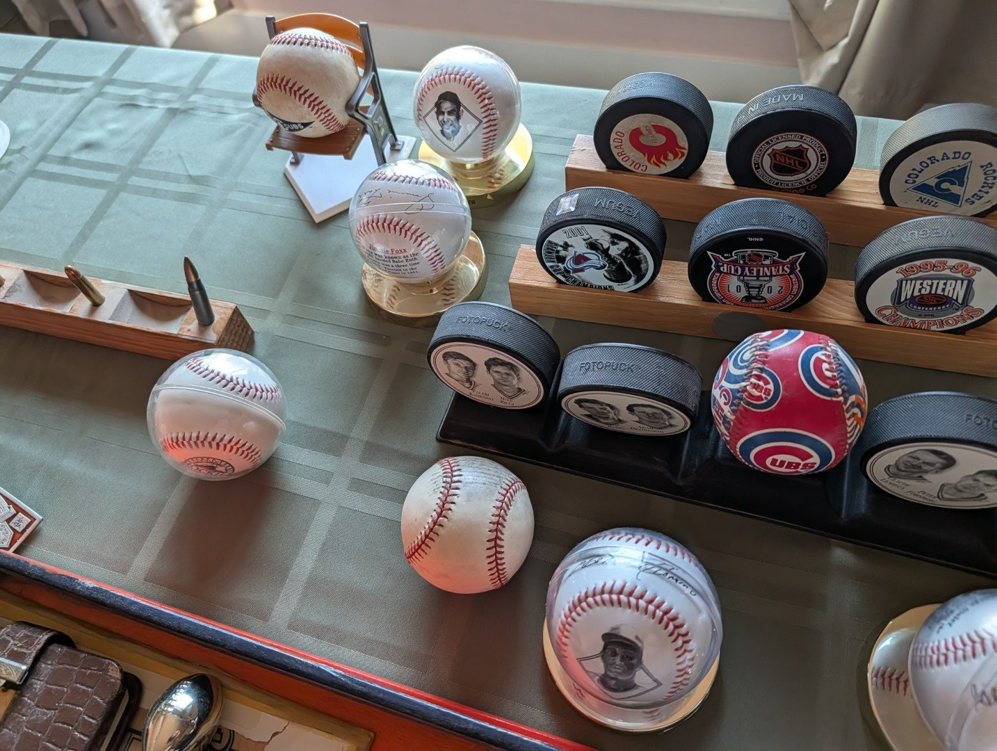 Sports memorabilia with detected inventory items
